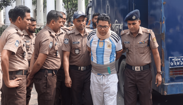 আর্জেন্টিনার জার্সি গায়ে ট্রাইব্যুনালে হাজির পলক, নেট দুনিয়ায় তোলপাড়