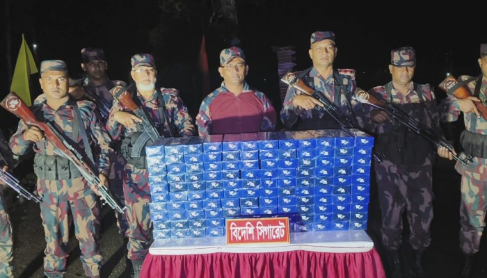 বাঘাইছড়িতে প্রায় তিন লাখ টাকার বিদেশি সিগারেট জব্দ