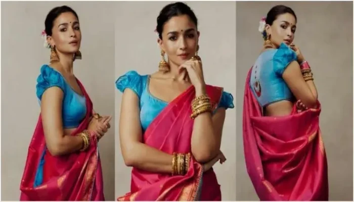 মুম্বাইয়ের পূজামণ্ডপে খাঁটি বাঙালি সাজে চমকে দিলেন আলিয়া